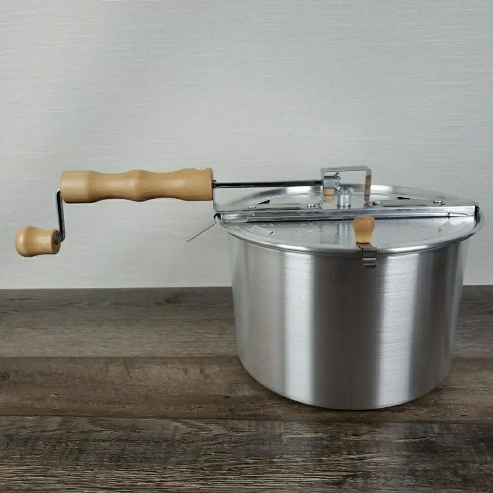 Great Northern Twister Original Stove Top Popcorn Popper Stainless Steel 6.5 qt